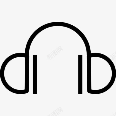 耳机音乐声音线性图标图标