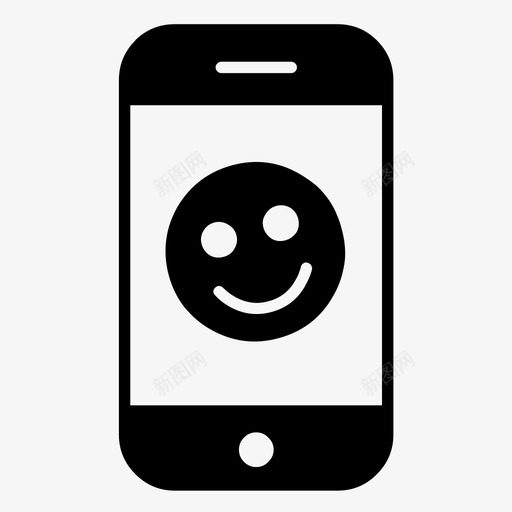 智能手机表情符号微笑图标svg_新图网 https://ixintu.com 微笑 智能手机 智能手机和社交媒体 社交媒体 表情符号