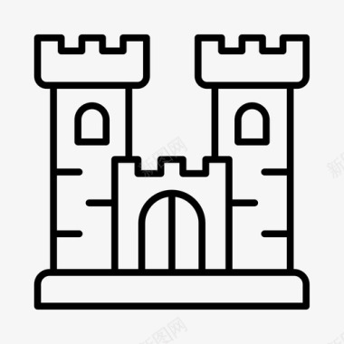 城堡名胜古迹地标图标图标