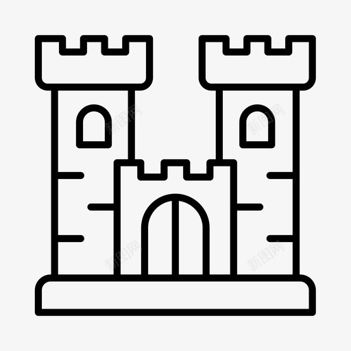 城堡名胜古迹地标图标svg_新图网 https://ixintu.com 名胜古迹 地标 城堡