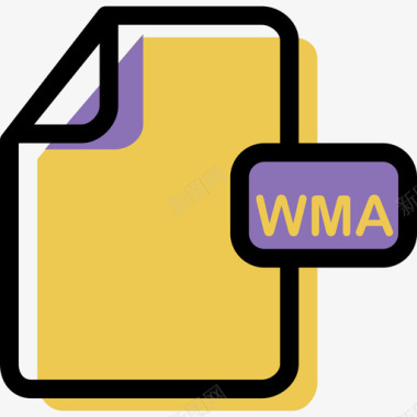 Wma颜色文件类型和内容资源图标图标