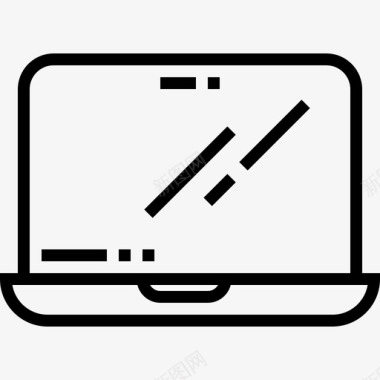 笔记本电脑技术设备2线性图标图标