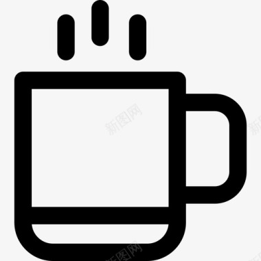 咖啡杯创业和商业图标集合线性图标