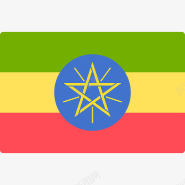 埃塞俄比亚国际旗帜长方形图标图标