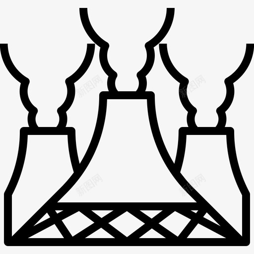 核原子危险图标svg_新图网 https://ixintu.com 危险 原子 核 烟雾 生态 能源