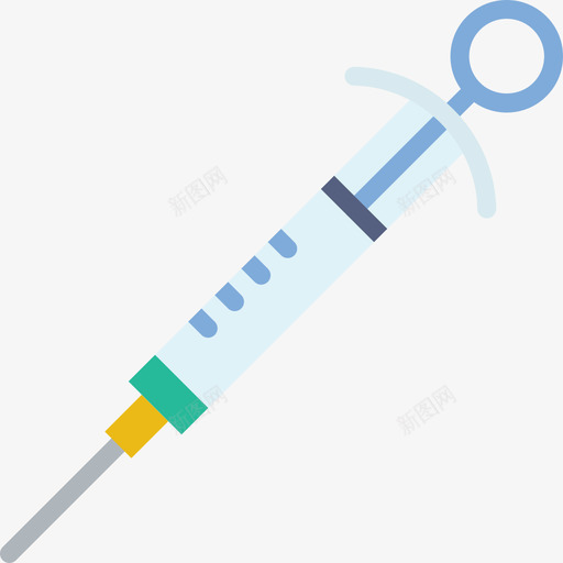 医用注射器扁平图标svg_新图网 https://ixintu.com 医用注射器 扁平