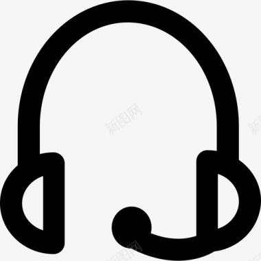 耳机音乐图标系列粗体圆形图标