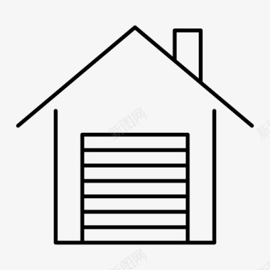 车库建筑住宅图标图标