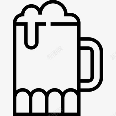 啤酒食物7直系图标图标