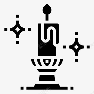 烛台仪式装饰图标图标