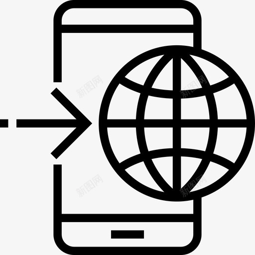智能手机网页3线性图标svg_新图网 https://ixintu.com 智能手机 线性 网页设计3