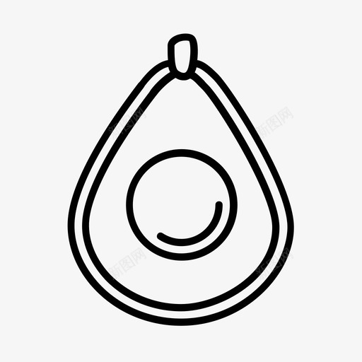 鳄梨可爱水果图标svg_新图网 https://ixintu.com 可爱 水果 水果和蔬菜 鳄梨
