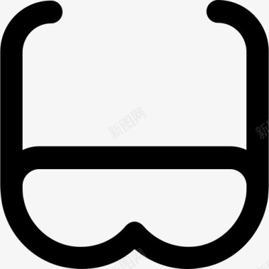 安全眼镜科学元素2粗体圆形图标图标