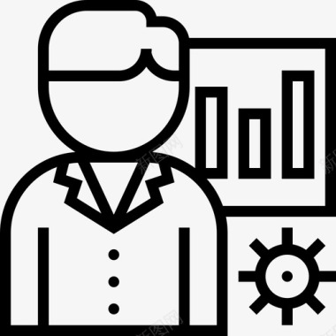 分析统计分析线性图标图标