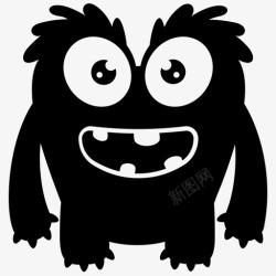 毛茸茸的怪物薄纱怪物恶魔角色毛茸茸的怪物图标高清图片