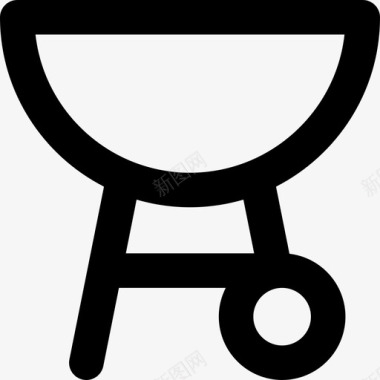 烤架烧烤套餐直列式图标图标