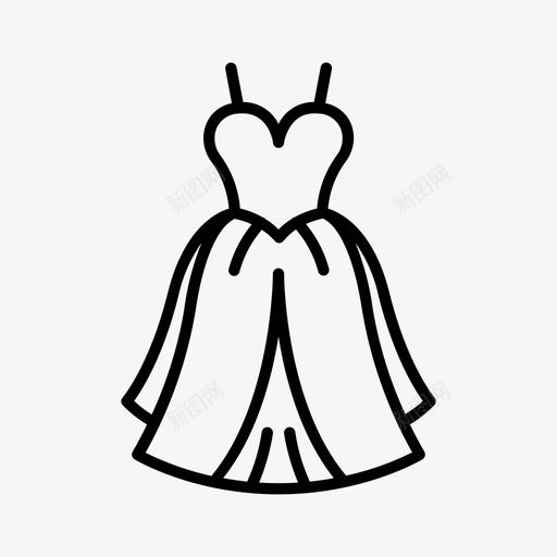 新娘礼服漂亮女性图标svg_新图网 https://ixintu.com 女孩 女性 婚礼 新娘礼服 漂亮