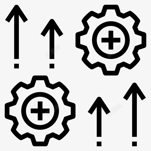 发展成长改进图标svg_新图网 https://ixintu.com 人才管理 利润 发展 成长 改进 管理