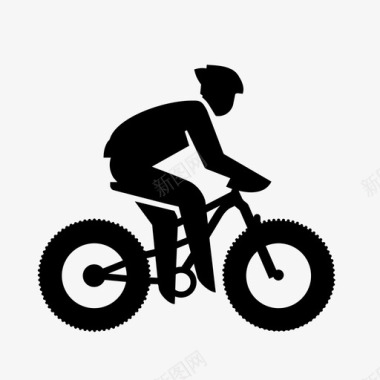 胖自行车通勤骑自行车图标图标