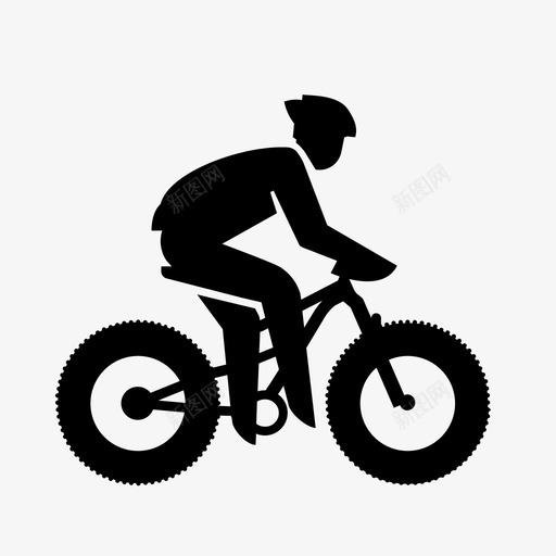 胖自行车通勤骑自行车图标svg_新图网 https://ixintu.com 就骑你的自行车 胖自行车 通勤 骑自行车