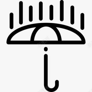 雨21号天气线性图标图标