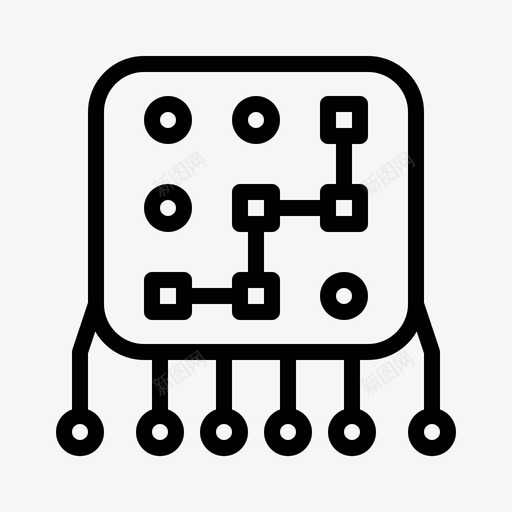 模式识别人工智能计算机图标svg_新图网 https://ixintu.com 人工智能 技术 模式识别 计算机