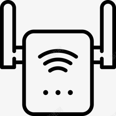 Wifi技术设备线性图标图标