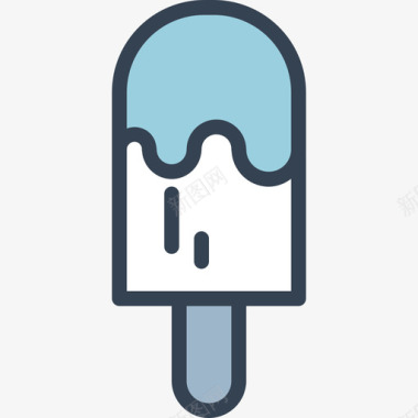 冰淇淋美味2原色图标图标