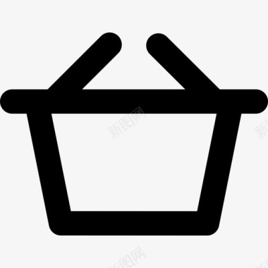 购物篮商业元素线性图标图标