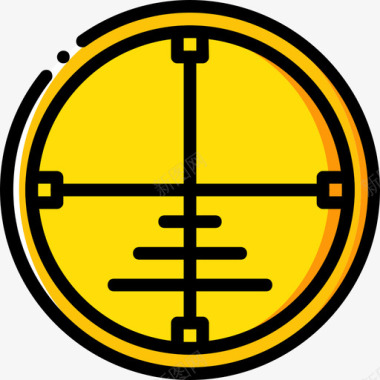 目标军徽黄色图标图标