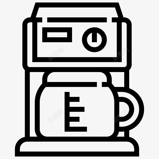 咖啡机饮料厨房图标svg_新图网 https://ixintu.com 厨房 咖啡机 咖啡生产线 机器 饮料