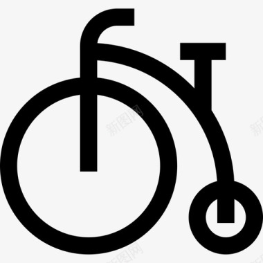 自行车马戏团9直线型图标图标