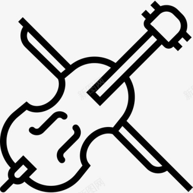 小提琴音乐集2线性图标图标