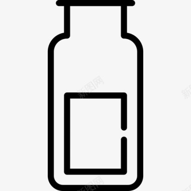 瓶子实验室设备线性图标图标