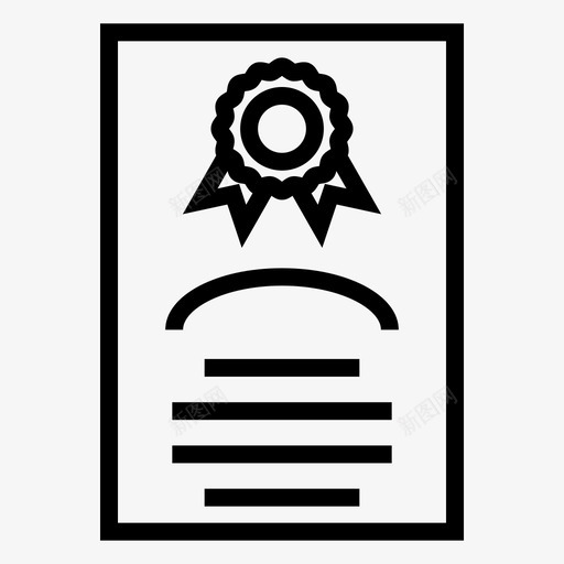 奖项证书文凭图标svg_新图网 https://ixintu.com 奖项 学校2 文凭 证书