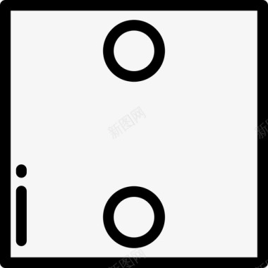 骰子形状3直线图标图标