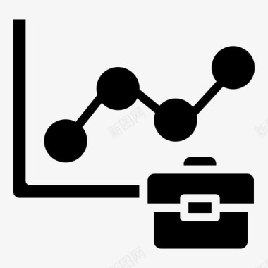 分析公文包业务图标图标