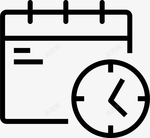 规划商业企业图标svg_新图网 https://ixintu.com 企业 商业 活动 细线图标收集业务管理 规划