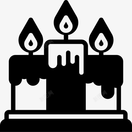 蜡烛冬天3填充图标svg_新图网 https://ixintu.com 冬天3 填充 蜡烛