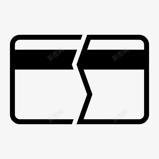 卡坏了信用卡限额图标svg_新图网 https://ixintu.com 信用卡 出局 卡坏了 卡支付 磁条 限额