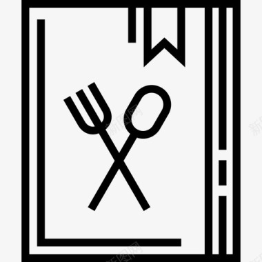 菜谱厨房7线性图标图标