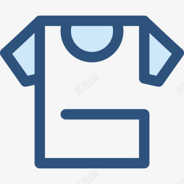 衬衫电子商务7蓝色图标图标