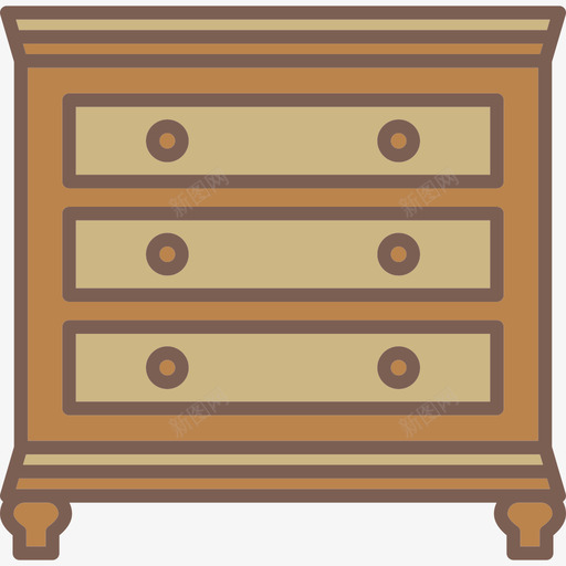 抽屉柜家具和装饰图标svg_新图网 https://ixintu.com 家具和装饰 抽屉柜
