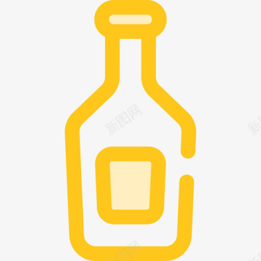瓶子生日派对10黄色图标图标