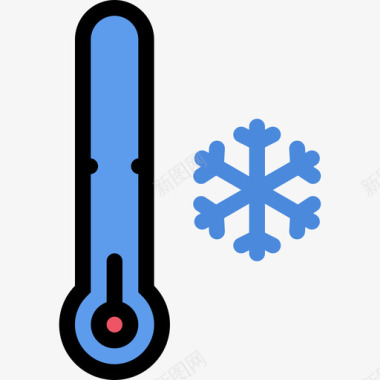 温度计天气和保险颜色图标图标