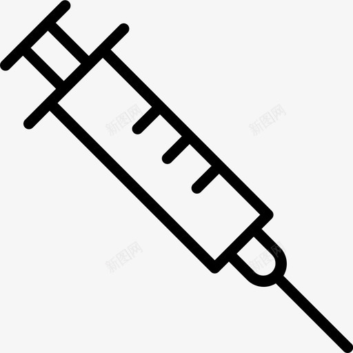 注射器注射剂治疗图标svg_新图网 https://ixintu.com 治疗 注射剂 注射器 疫苗 药品黑色容易部分1