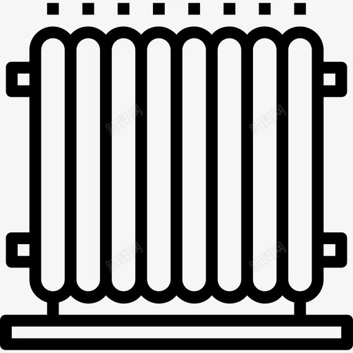 加热器家用设备线性图标svg_新图网 https://ixintu.com 加热器 家用设备 线性