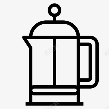 法国出版社咖啡饮料图标图标