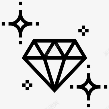 钻石奢侈品富人图标图标