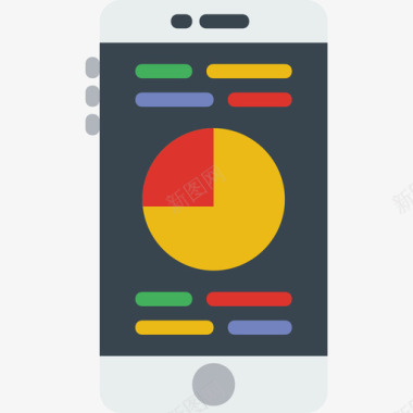 智能手机搜索引擎优化和分析平面图标图标